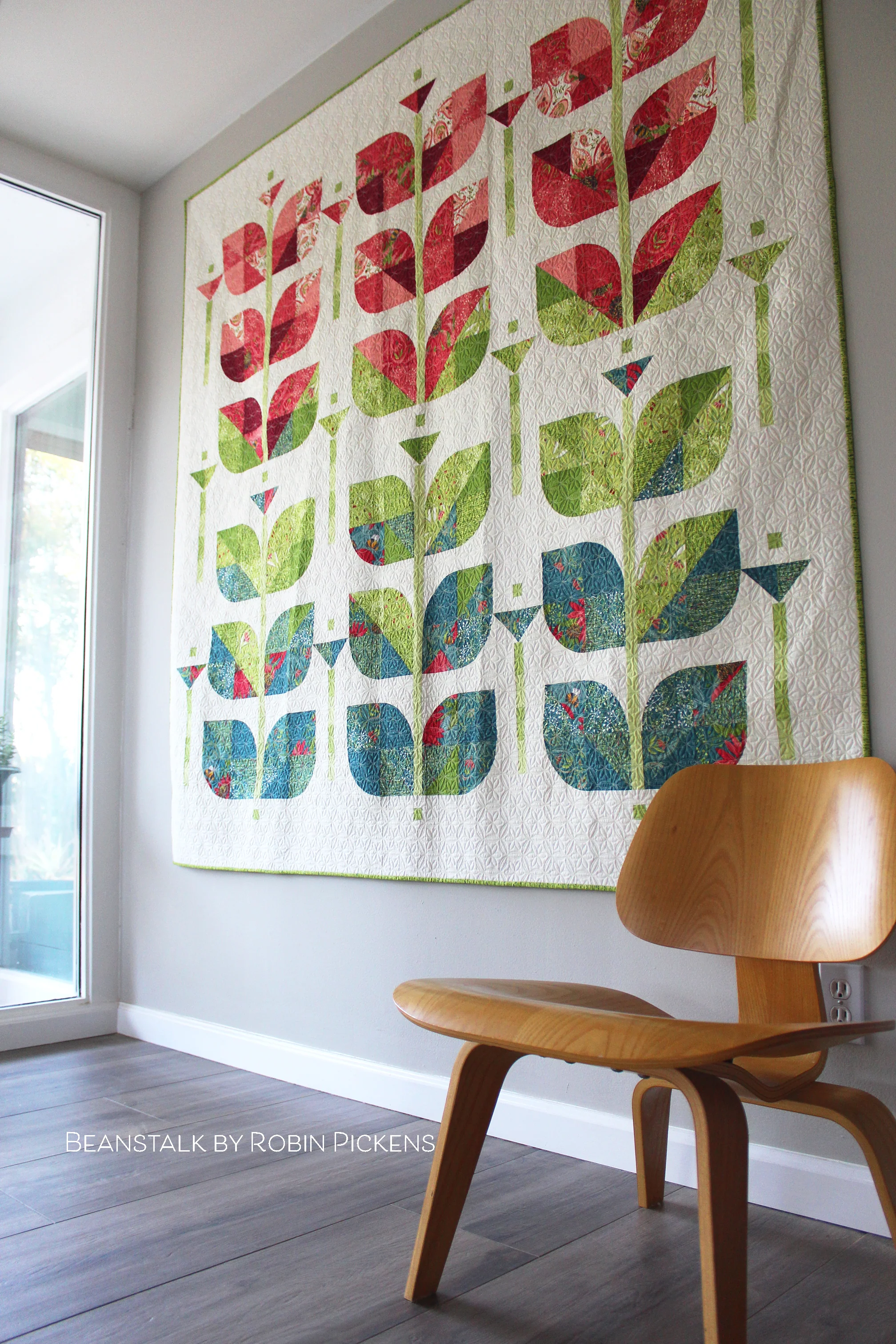 BEANSTALK (printed) Quilt Pattern by Robin Pickens/ lap, twin, queen quilt - Image 3